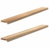 vidaXL Okenske police 2 kosa neobdelana 140x15x2 cm trdna hrastovina