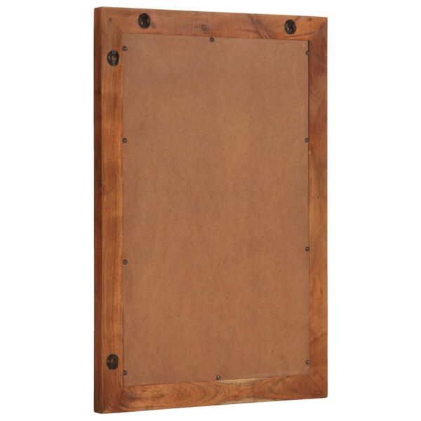 vidaXL Kopalniško ogledalo 50x70 cm trden akacijev les in steklo