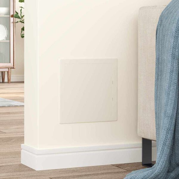 vidaXL Dostopni paneli 2 pcs Bela 20 x 20 cm ABS plastika