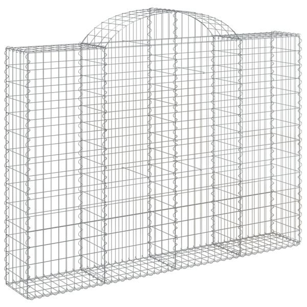 vidaXL Obokane gabion košare 8 kosov 200x30x140/160cm pocinkano železo