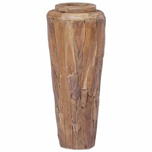 vidaXL Okrasna vaza 40x100 cm trdna tikovina