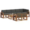 vidaXL Zunanja garnitura za sedenje 9 pcs Naravna in antracitna