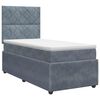 vidaXL Postelja boxspring z vzmetnico Temno siva 90 x 190 cm Žamet