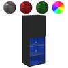 vidaXL TV omarica z LED lučmi črna 40,5x30x102 cm
