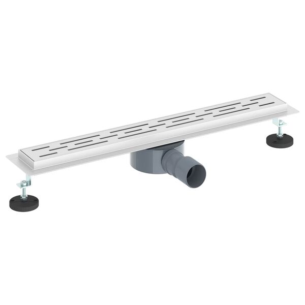 vidaXL Tu&scaron; odtok Stekleni pokrov s 360&deg; sifonom srebrna 60 cm