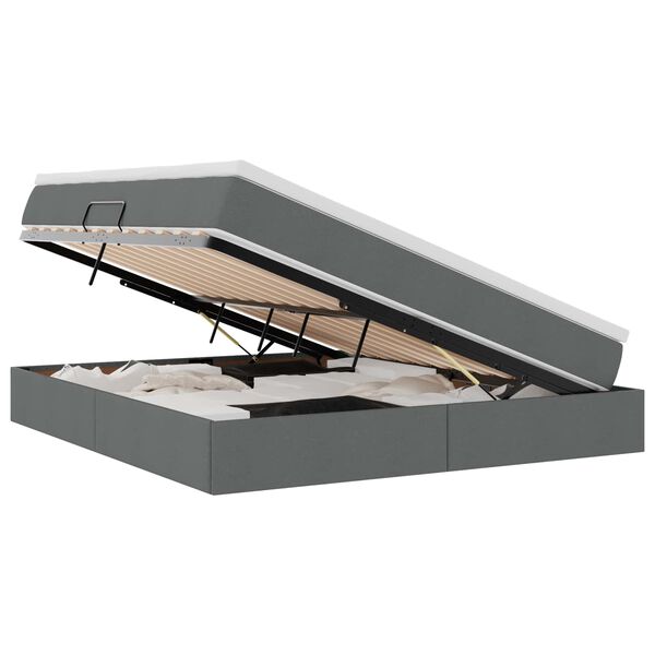 vidaXL Postelja z dodatnim prostorom za shranjevanje in vzmetnico