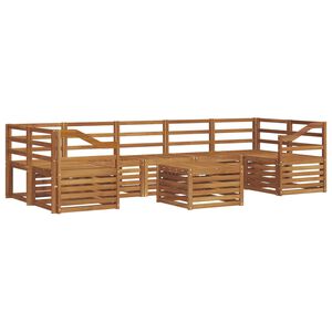 vidaXL Sedežne garniture 8 pcs Naravna Masiven les akacije