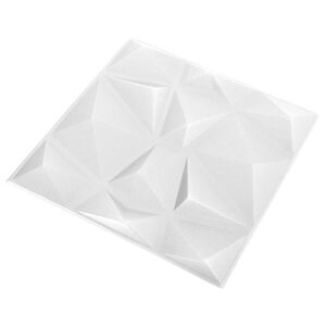 vidaXL Stenske plo&scaron;če 12 kos 50 x 50 cm Origami Bel XPS Pena