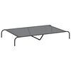 vidaXL dvignjena pasja postelja siva 150x90x20 cm tekstilen in jeklo