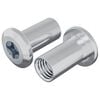vidaXL Zaklepna matica 2 kos Nikljeva M6 x 15 mm Jeklo