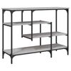 vidaXL Konzolna mizica s policami siva sonoma 100x35x75 cm