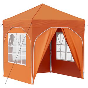 vidaXL Zložljivi &scaron;otor za zabave 192 x 192 x 245 cm Oranžna