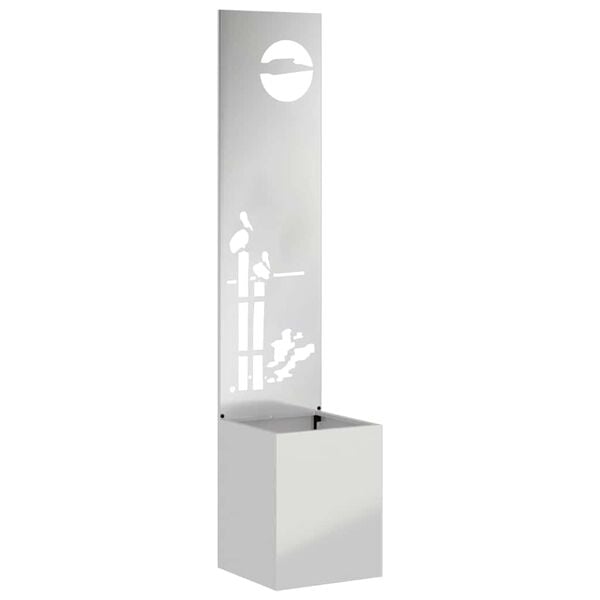 vidaXL Zaslon za zasebnost v vrtu srebrna 32 x 150 cm Pocinkano jeklo