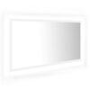 vidaXL LED kopalni&scaron;ko ogledalo belo 90x8,5x37 cm akril