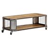 vidaXL Klubska mizica 100x50x35 cm trden mangov les