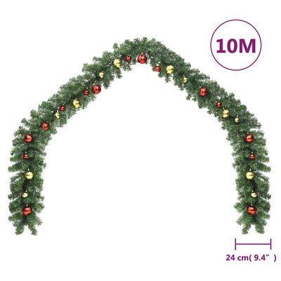 vidaXL Božična girlanda okrašena z bučkami 10 m