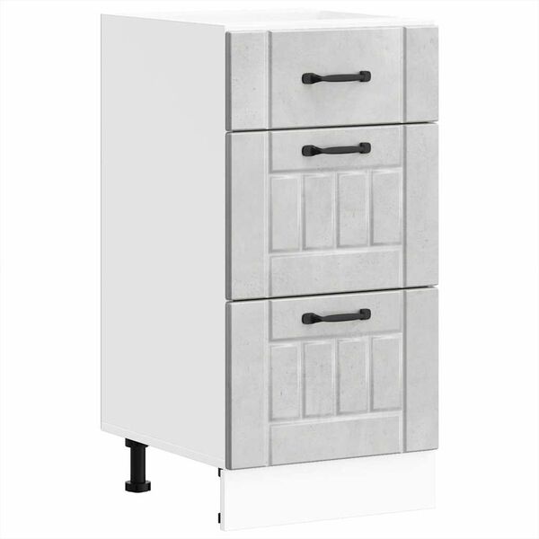 vidaXL Kuhinjska osnovna omarica Lucca betonsko siv inženirski les