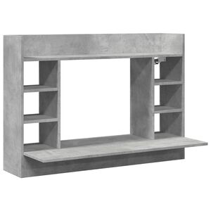 vidaXL Stenska pisalna miza betonsko siva 105x48x75 cm inženirski les