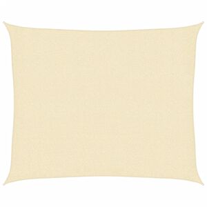 vidaXL Senčno jadro 160 g/m&sup2; krem 2,5x3 m HDPE