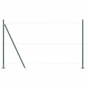 vidaXL Ograjni stebri 13 pcs Zelena Ø32mm 170 cm Pocinkano jeklo