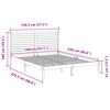 vidaXL Dalj&scaron;i posteljni okvir brez vzmetnice bel 140x220 cm trden les