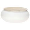 vidaXL Klubska mizica bela 68x68x30 cm trden mangov les