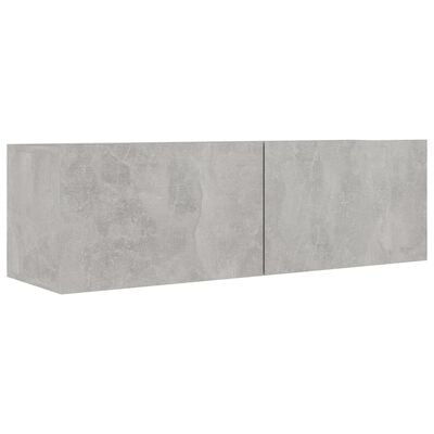 vidaXL Komplet TV omaric 2-delni betonsko siva iverna plošča