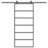 vidaXL Drsna vrata z opremo 90x205 cm ESG steklo in aluminij