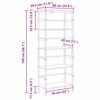 vidaXL Knjižna polica Dimljeni oreh 60 x 29,5 x 149 cm Konstruiran les