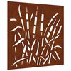 vidaXL Vrtna stenska dekoracija 55x55 cm corten jeklo trava