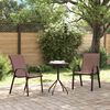 vidaXL Vrtnik Bistro Set 3 pcs Rjava Jeklo