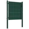 vidaXL Vrata za ograjo PVC in jeklo 100x81 cm zelena