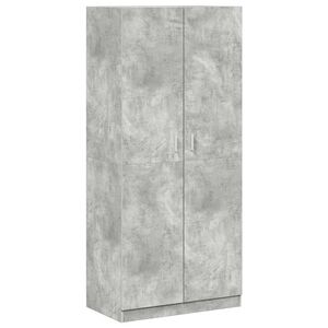 vidaXL Garderobna omara betonsko siva 90x52x200 cm iverna plo&scaron;ča
