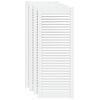 vidaXL Louvred vrata z vrati 4 kos Bela 69 x 49,4 cm Trdna borovina
