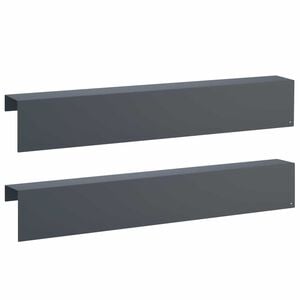 vidaXL Pokrivni profil za vrtno obrobo 2 kos 100 x 10 x 15 cm Jeklo