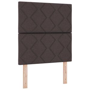 vidaXL LED Box Spring Postelja Temno rjava 80 x 200 cm blago
