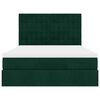 vidaXL Otomanski posteljni okvir z vzmetnicami zelen 160x200 cm žamet