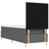 vidaXL LED Box Spring Postelja Temno siva 80 x 200 cm blago