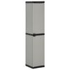 vidaXL Vrtna omara s 3 policami siva in črna 68x40x168 cm