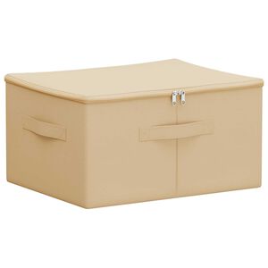 vidaXL Shranjevalna &scaron;katla Netkano blago 43 x 34 x 23 cm 33,6 L Krem