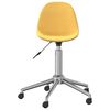 3086059 vidaXL Swivel Dining Chairs 4 pcs Yellow Fabric (2x333472)