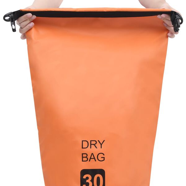 vidaXL Torba Dry Bag oranžna 30 L PVC