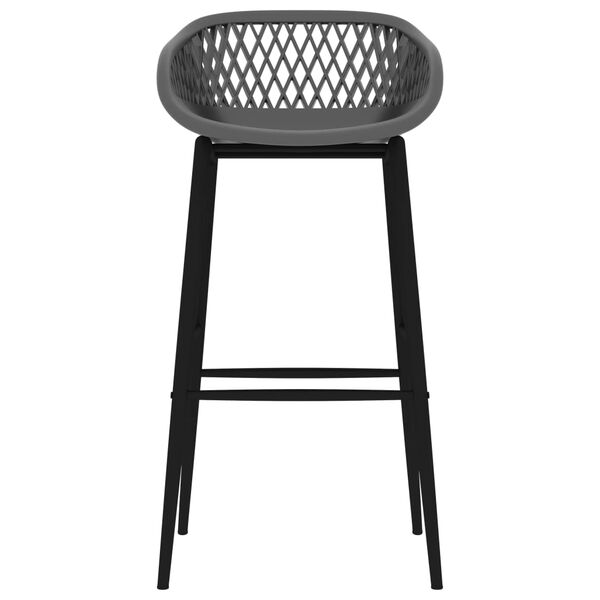 vidaXL Barski stoli 2 kosa sivi