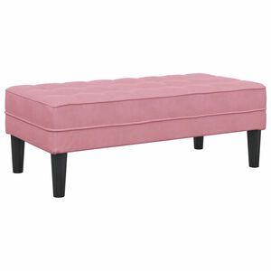 vidaXL klop z blazino Roza 113 x 57 x 39 cm Žamet