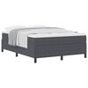 vidaXL Boxspring postelja Temno siva 140 x 200 cm Žametna tkanina