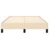 vidaXL Posteljni okvir brez vzmetnice krem 120x190 cm blago