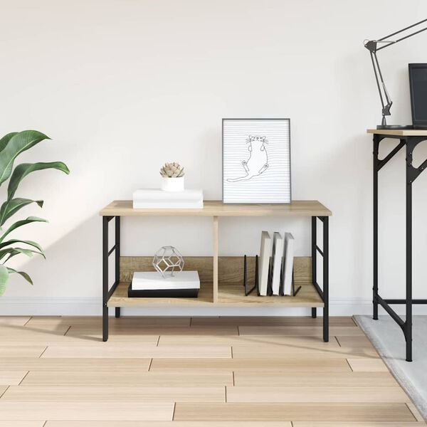 vidaXL Knjižna polica Sonoma hrast 82 x 32 x 47 cm Konstruiran les