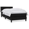 vidaXL Box spring postelja z vzmetnico črna 80x210 cm žamet