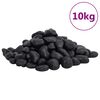 vidaXL Polirani kamenčki 10 kg črni 2-5 cm