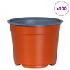 vidaXL Cvečni lonec 100 pcs Keramika &Oslash; 15 x 12.5 cm Plastika